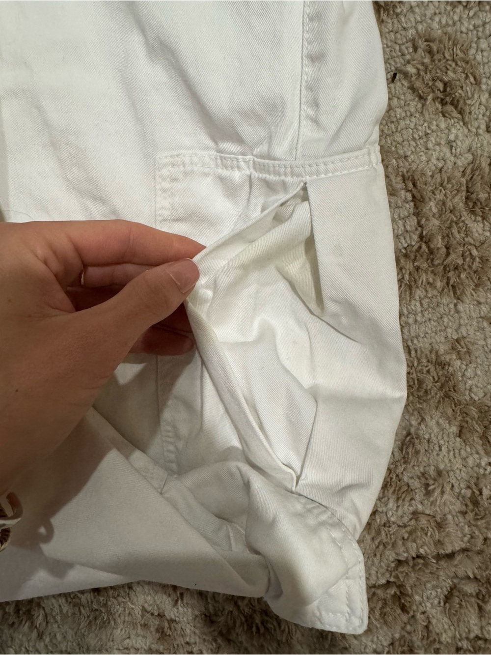 Zara White Wide-Leg Cargo Trousers - Picture 4 of 4